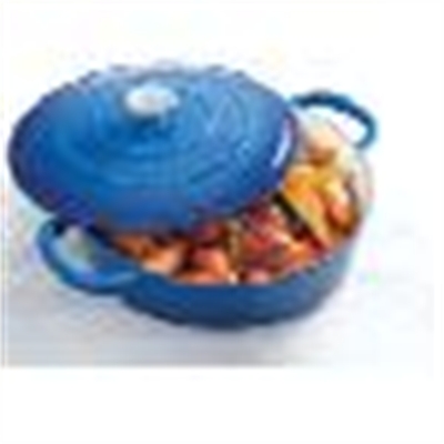 Gibson 69145.02 7 qt Round Dutch Oven Crock Pot, Sappire